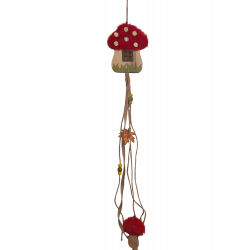 Decor lemn ornament usi Ciuperca 72 cm