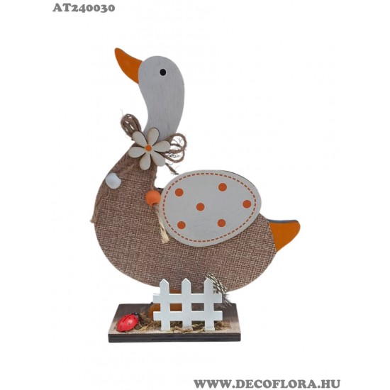 Decorative Goose with eggs on a wooden stand 14*19 cm