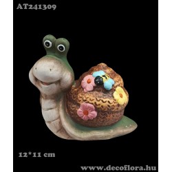 Melc de grădină cu coajă de melc înflorită