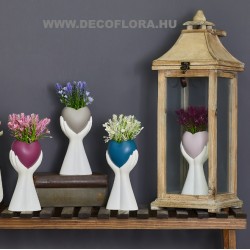 Virágdekor "Égbe nyújtott szív virággal" 4 féle 