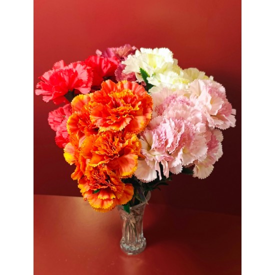 Decor bouquet of carnations 40 cm/4 ass