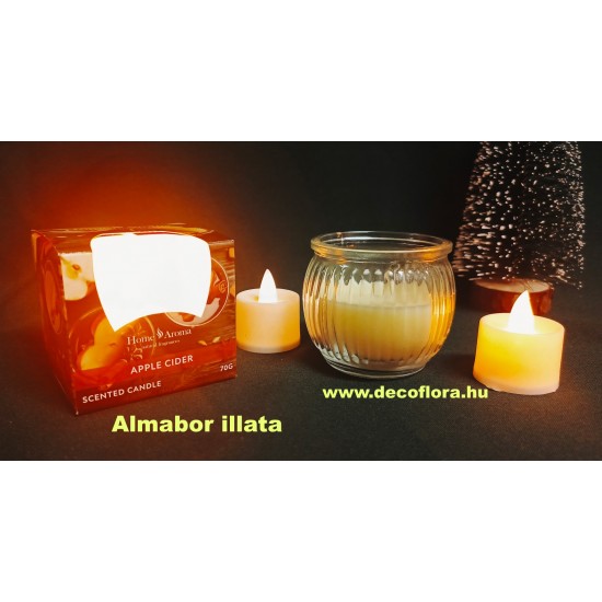 Glass scented candle Christmas - Apple cider 70g