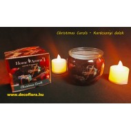 Illatgyertya poharas -  Christmas Carols - Karácsonyi dalok - illatmécses - illatos gyertya üvegben Illatgyertya poharas -  Christmas Carols - Karácsonyi dalok - illatmécses - illatos gyertya üvegben