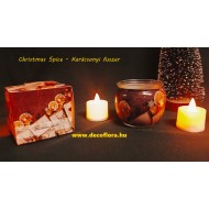 Illatgyertya poharas -  Christmas Spice - Karácsonyi fűszer - illatmécses - illatos gyertya üvegben