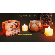 Illatgyertya poharas -  Holy Night - Szent Este - illatmécses - illatos gyertya üvegben
