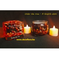 Illatgyertya poharas -  Under the Tree - A fenyőfa alatt - illatmécses - illatos gyertya üvegben