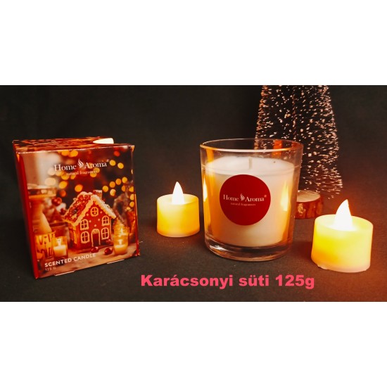 Scented candle Pine in glas - Christmas cake 120 g