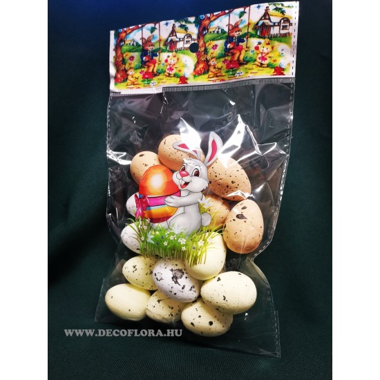 Eggs in a bag, 4 cm, 18 pieces, more colors