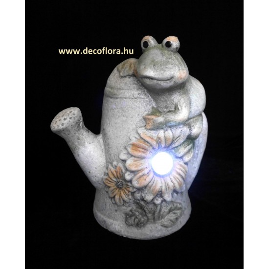 Solar ceramic jug with frog 17*22cm