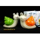 Mini ceramic snail or turtle in a gift bag