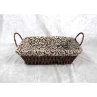 Kenyeres kosár barna szögletes  27*20cm