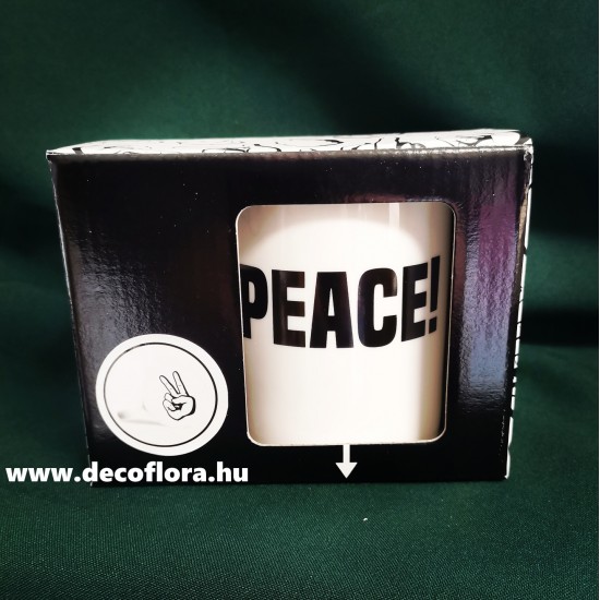 Mug inscriptioned HU in black&white box
