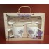 Lavender mug set * 2 ceramic spoons 380 ml