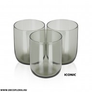 Set pahare sticla*3 ICONIC GRAY