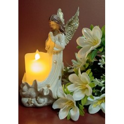 Imádkozó angyal - lobogó elektromos gyertyával 20*10