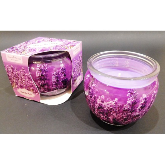 Scented candle in glas Lavender Fields