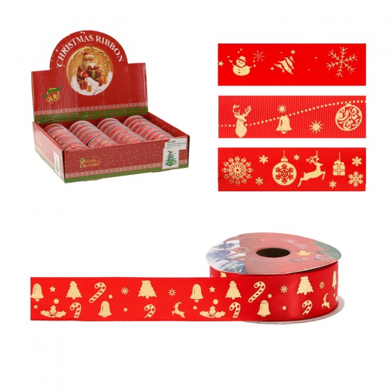 Ribbon Christmas Red 3 types