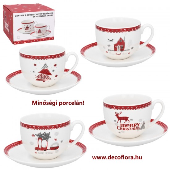 Porcelain coffee set*4 Christmas 240 ml