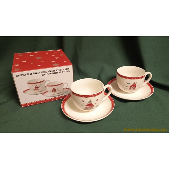 Porcelain coffee set*4 Christmas 240 ml