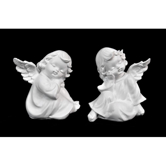 Napping angel in 2 types 8,5*8cm
