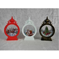 Karácsonyi viharlámpás LED - 3 színben - kerek lámpás _ karácsony