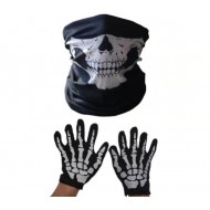 Skeleton gloves and mask Skeleton gloves and mask