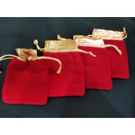 Filc szütyő Arany-piros 12*9 cm Filc szütyő Arany-piros 12*9 cm