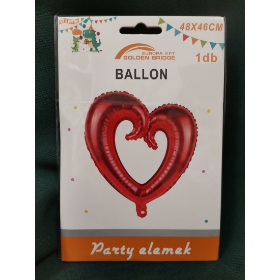 Metallic baloon Heart 46 cm
