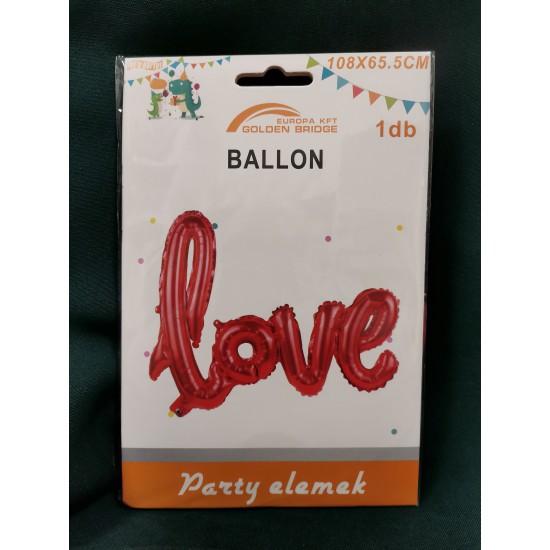 Metallic foil baloon Love insciption 106 cm