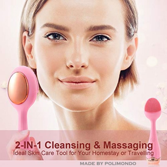 Silicone facial cleansing brush