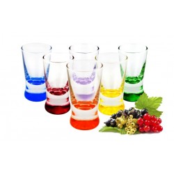 Vodka shot with painted bottom