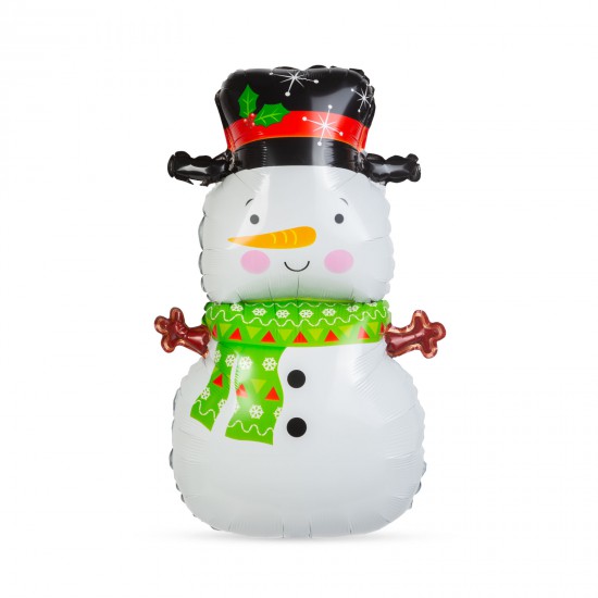 Christmas giant balloons - aluminum foil - snowman - 81 x 49 cm