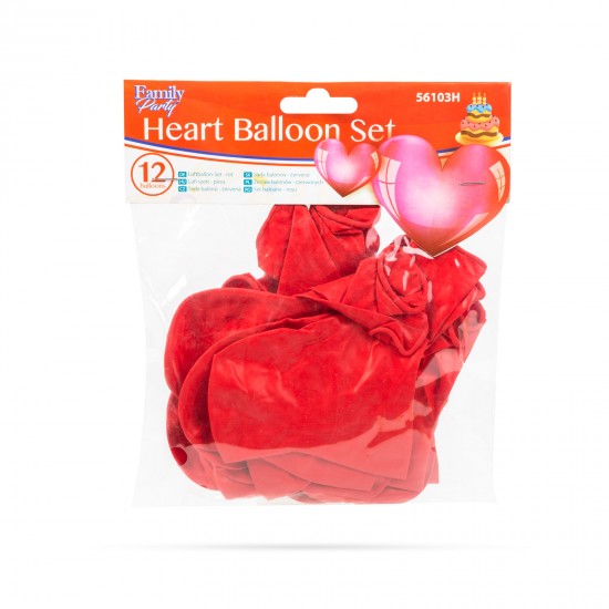 Set baloane Inima 12 buc/set