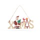 Karácsonyi dekor fából - hóember - akasztóval - 17 x 9 cm