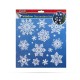 Christmas window decoration set ice crystal - paper, white