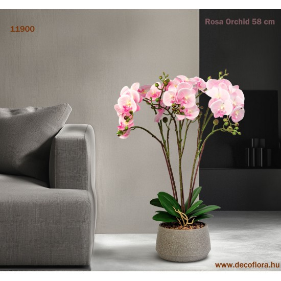 Műnövény - Orchidea - rózsaszín - 58 cm Műnövény - Orchidea - rózsaszín - 58 cm