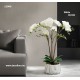 Műnövény - Orchidea - fehér - 58 cm Műnövény - Orchidea - fehér - 58 cm
