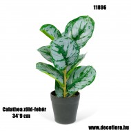 Műnövény Calathea zöld-fehér 34*9 cm Műnövény Calathea zöld-fehér 34*9 cm