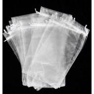  Geanta din organza alb