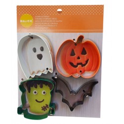 Halloween cookie cutter set, 4 pieces on a sheet. Halloween cookie cutter set, 4 pieces on a sheet.