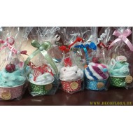 Muffindekor mini törölközővel.