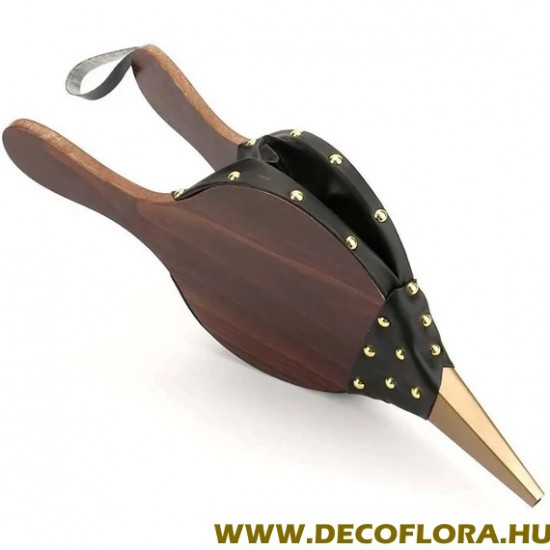 BBQ Fújtató, levegőfújó, műbőr + fa 40 cm 28380