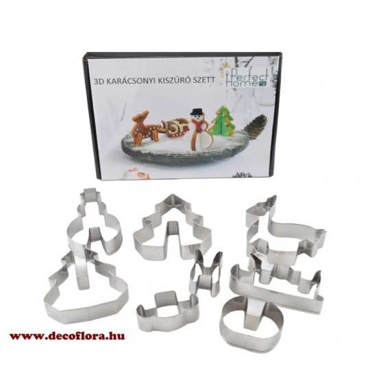 Cookie cutter set 3D 8pcs Christmas 13983