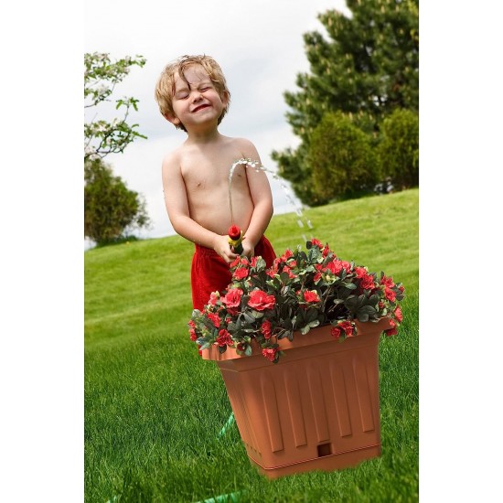 Bama Plant Pot with Self Waterer Saucer, 30 x 30 cm