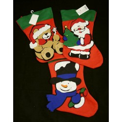 Mikulás csizma filcből piros 