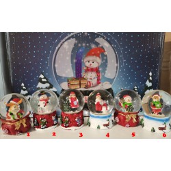 Hógömb Karácsonyi hangulat 45 mm*6 cm 6 féle