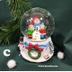 Snowing globe with music Winter World 80 mm/12cm 4 ass