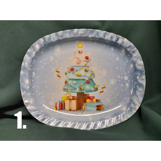 Christmas plate 28 cm 4 ass.