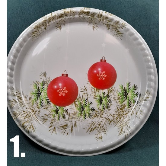 Christmas plate 28 cm 4 ass.