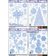 Ablakmatrica Fagyhatású mintázat 4 féle 42*30 cm Ablakmatrica Fagyhatású mintázat 4 féle 42*30 cm